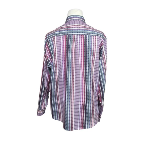 Tommy Bahama Purple Gray Plaid Long Sleeve Button Down Shirt XL - Picture 5 of 8
